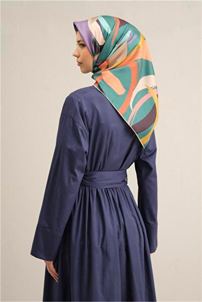 Armine Sura Silk Scarf 9328-37 Green Mixed Pattern