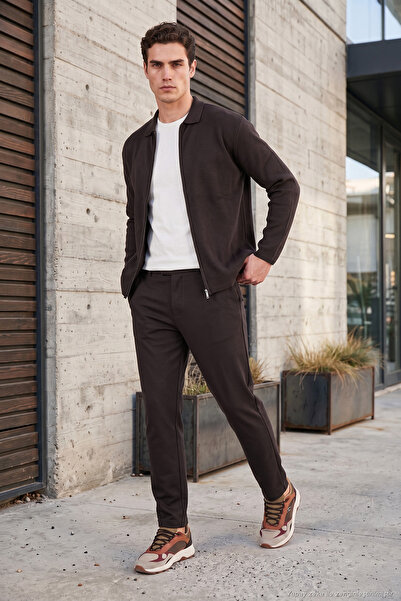 Buratti Regular Fit Düz Paça Bağlamalı Pantolon Erkek PANTOLON 6843700