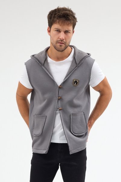 PELİTİSS Hooded Casual Pocket Vest