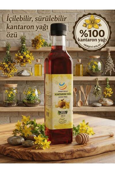 Herşeyi Kolay Sarı Kantaron Yağı 250mL (Seyreltilmemiş Özü ) Içilebilir Sürül...