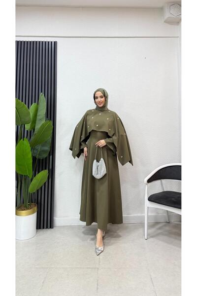 moda crn Işıl taşlı tesettür elbise