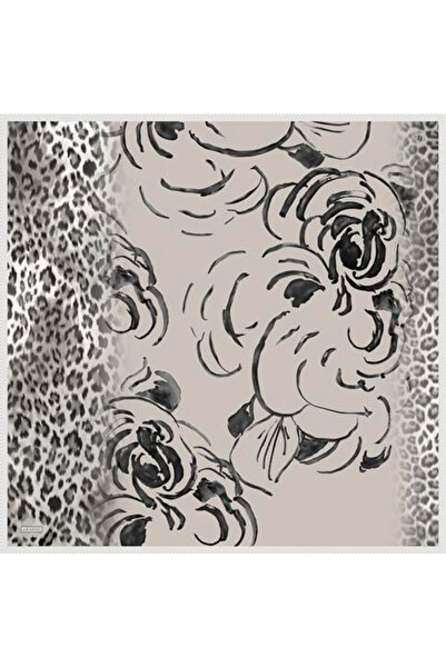 Armine Tivil Silk Scarf 9355-01 Gray Mixed Pattern