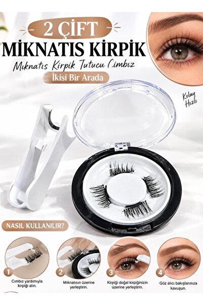 SEVRU Mıknatıslı Takma Kirpik Seti Magnetic Eyelashes, Mıknatıs Kirpik Tutucu...