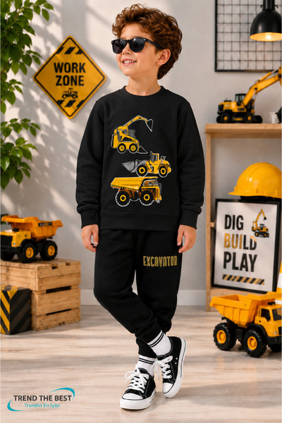 TREND THE BEST Trendin En İyisi Trening negru unisex pentru iarnă, pentru fet...