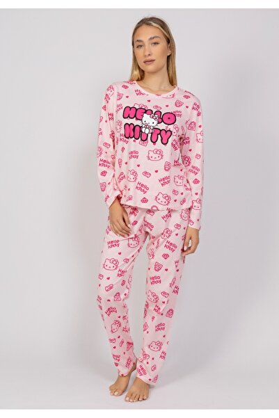 SeXen Πιτζάμα γυναικεία Hello Kitty Pink Team - Ροζ