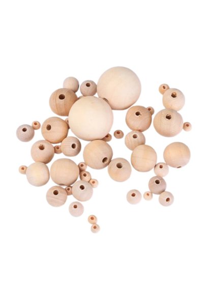 MESCHAIN Mixed natural hanging wooden beads