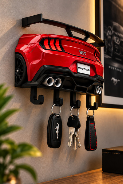 Neo Gift Mustang GT Anahtarlık Askısı Duvar Tipi Anahtar Dekoratif Aksesuar