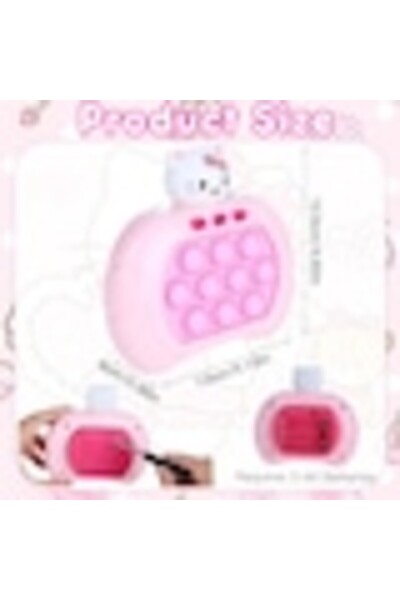 OEM Consolă interactivă Pop It, antistres, cu sunete și lumini, Kitty Roz/Alb, SARA-SHOP®