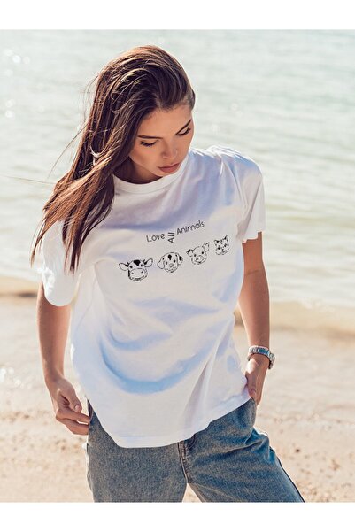 donamod Unisex Stylish Comfortable Oversize Cotton Crew Neck T-Shirt with Spe...