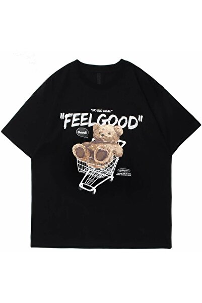 donamod Unisex Stylish Comfortable Oversize Cotton Crew Neck T-Shirt with Spe...