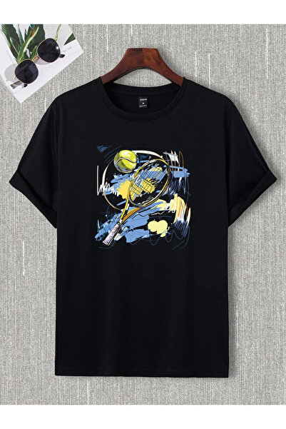 donamod Unisex Stylish Comfortable Oversize Cotton Crew Neck T-Shirt with Spe...
