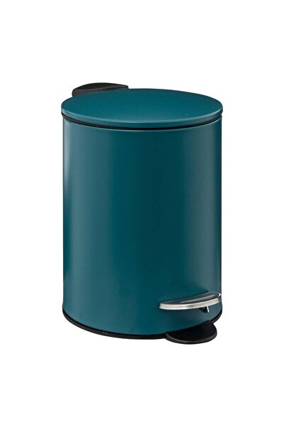 FİVE Coș de gunoi metalic cu închidere lentă 3L, Albastru petrol - Colorama