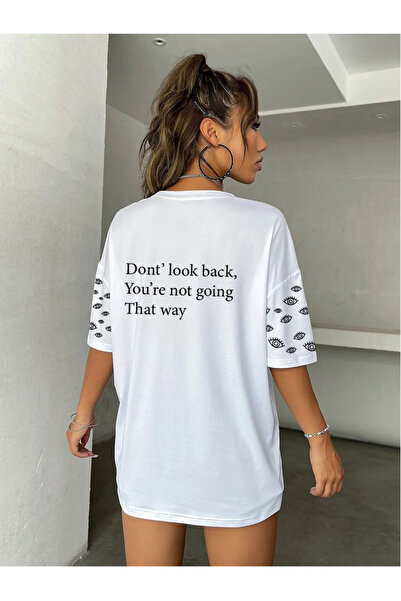 donamod Unisex Stylish Comfortable Oversize Cotton Crew Neck T-Shirt with Spe...