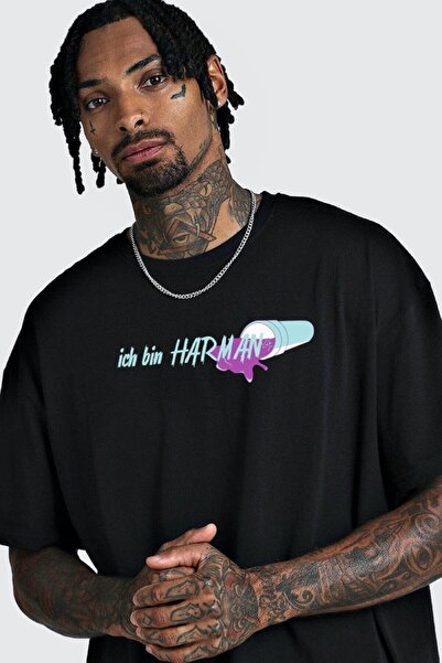 donamod Unisex Stylish Comfortable Oversize Cotton Crew Neck T-Shirt with Spe...
