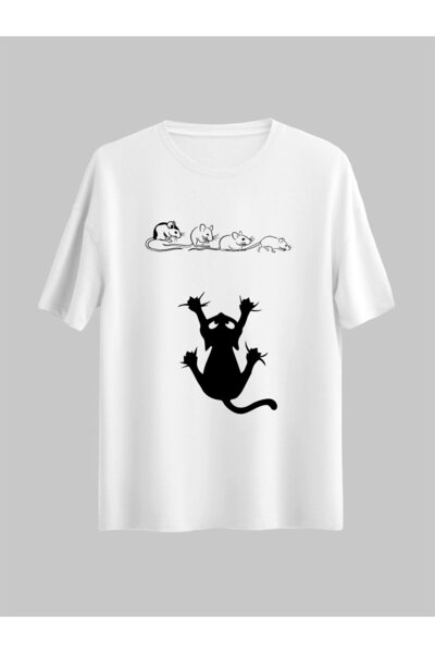 donamod Unisex Stylish Comfortable Oversize Cotton Crew Neck T-Shirt with Spe...
