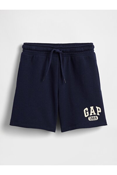GAP Erkek Bebek Lacivert Fransız Havlu Kumaş Logo Şort
