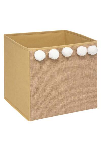 Atmosphera for kids Cutie de depozitare pentru copii cu pompoane - 29x29 cm