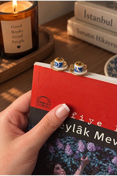 Rika Spolia & Co. 2’Li Çini Fincan Türk Kahvesi Kitap Ayracı