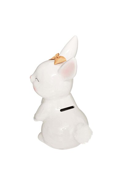 Atmosphera for kids Pușculiță pentru copii "Iepurașul" - Albă, H.22 cm