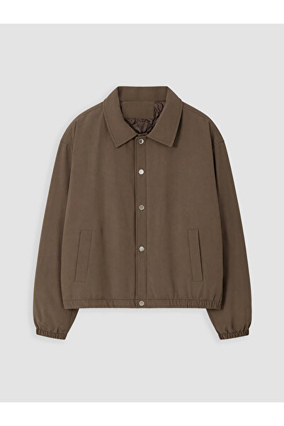 LC Waikiki Vizyon New Season Brown Shirt Collar Men's Jacket