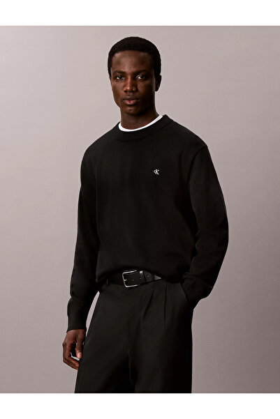 Calvin Klein Men's Brand Logo Black Sweatshirt Suitable for Daily Use