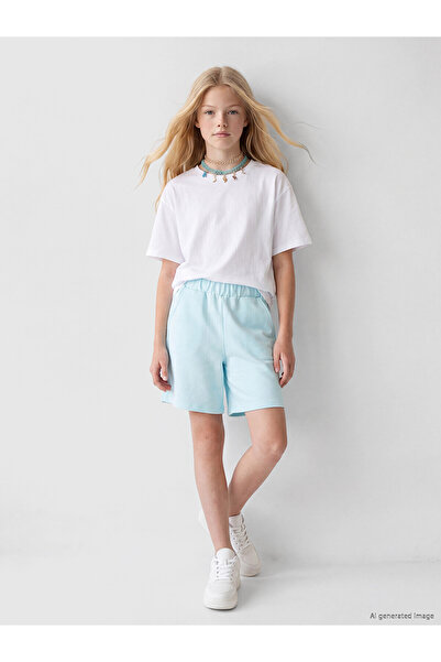 LC Waikiki Two Mt Shop Quality Green Elastic Waist Girls' Shorts