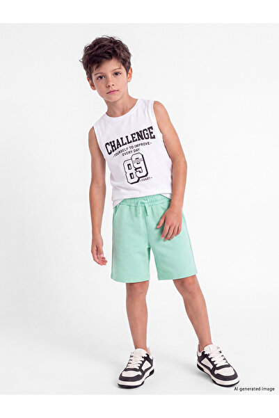 LC Waikiki Two Mt Shop Quality Lcw Kids Green 2 Thread Flat Standard & Regula...