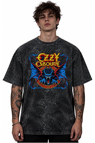 SEVBANO Ozzy Osbourne Rock Metal Singer Printed Unisex Oversize Vintage Washe...