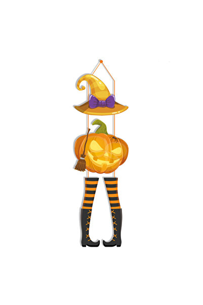 GGEROU Halloween Door Hanging Sign Pumpkin and Ghost Decorations for Festive ...