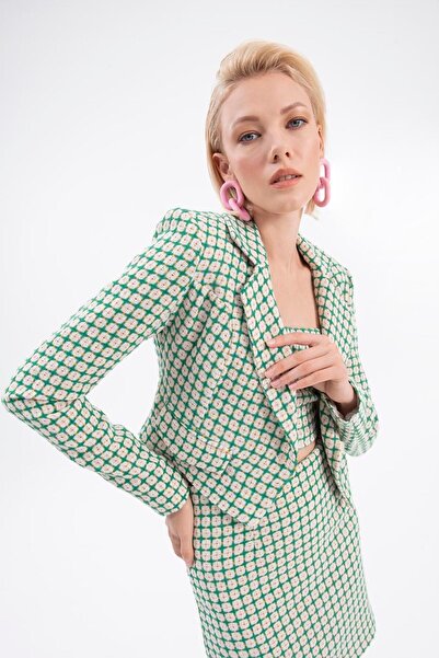 BSL Crop Blazer Ceket