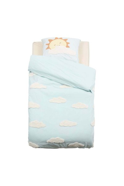 Atmosphera for kids Set de pat copii "Tufy" - Albastru deschis, 200x140 cm