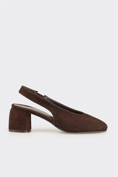 Elle Shoes Kahve Deri Kadın Klasik Ayakkabı