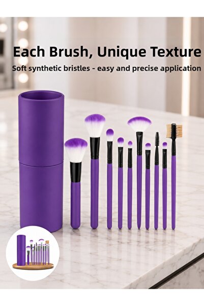 Lisinya 12 Pieces Professional Makeup Brush Eyeshadow Brush Blush Brush with ...