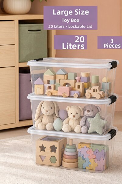 Meleni Baby 3-Piece Organizer with Locking Lid - Children's Item Organization...