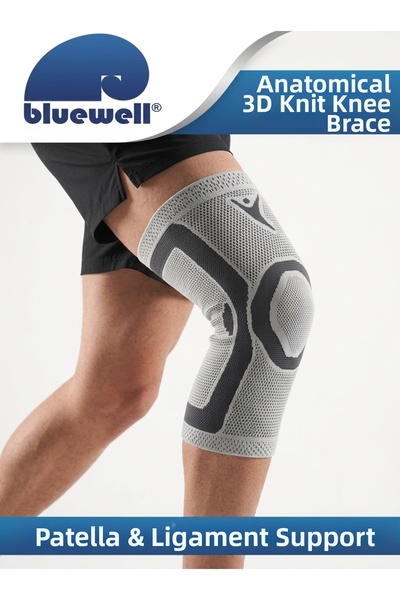 BLUEWELL Patella Ligament Supported 3D Knitted Knee Brace - Anatomical Compre...
