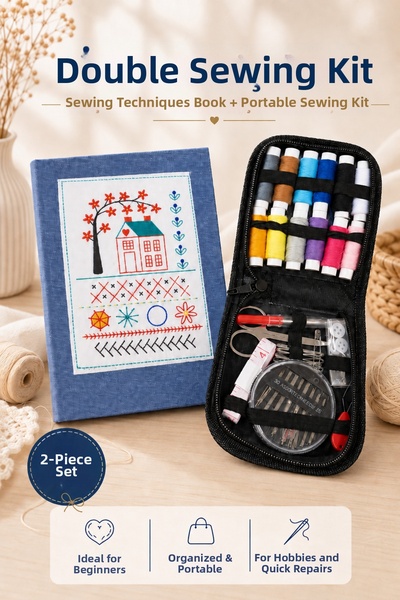 LİVA CRAFT Art & Craft Sewing book, fabric book and sewing kit with bag