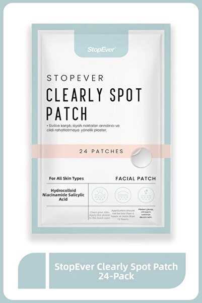 StopEver Clearly Spot Patch 24 Pack Band I Hydrocolloid, Niacinamide Content ...