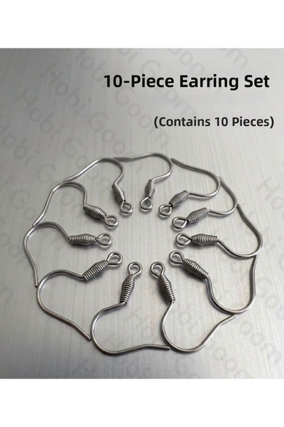 Hobi Goom Stainless Steel Silver Color Earring Hook Oval for Jewelry Making /...