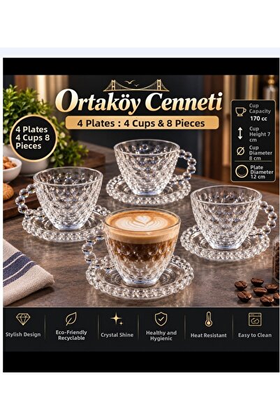 ORTAKÖYCENNETİ Ceai, ceașcă de cafea, mărgele, solzi de pește, mod. 4 persoan...