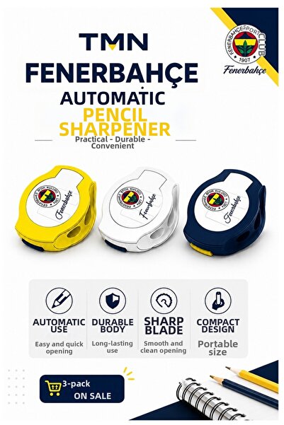 Artlantis Fenerbahçe Pencil Sharpener Licensed Original 3 Pieces Fb Kanarya F...