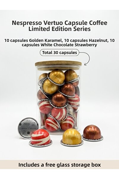 Nespresso سلسلة كبسولات القهوة فيرتو ليزيتل تاتلز تاتس، 30 كبسولة مع هدية