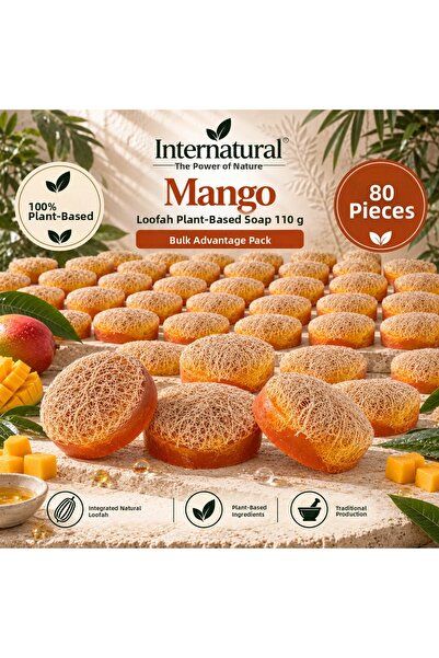 Dermolive Internatural Mango Pumpkin Fiber Herbal Soap 80 Pack (80 X 110 g)