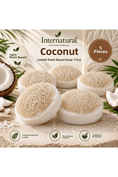 Dermolive Internatural Coconut Pumpkin Fiber Herbal Soap 5-Pack (5 X 110 g)