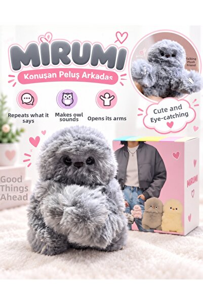PONİKİDO Mirumi Talking Plush Owl Toy – Interactive Plush with Sound Imitatio...