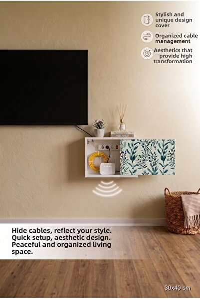 wudie Premium Quality Solid Wood Multi-Purpose Wifi Concealment Cabinet Cable...