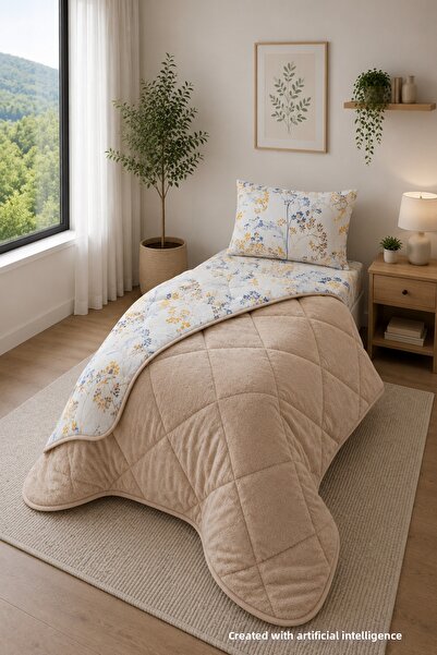 HOMENUP Single Duvet Set Patterned Double-Sided Wellsoft Duvet with 1 Pillowcase