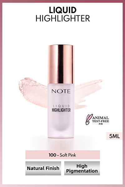 NOTE Liquid Highlighter Moisturizing Liquid Illuminator - 100 Soft Pink