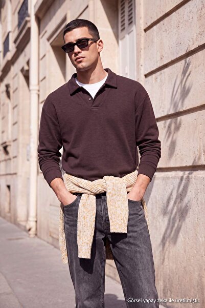 Trendyol Kollektion Braunes, schulterfreies, reguläres Wardrobe Essentials In...