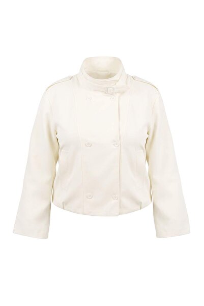 Trendyol Collection Trench Ecru Mărime Mare Regular TWOAW27BM00012