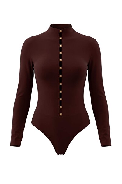 Trendyol Collection إكسسوارات باللون البني مع تفاصيل مفصلة ومشبك تثبيت TPRAW2...
